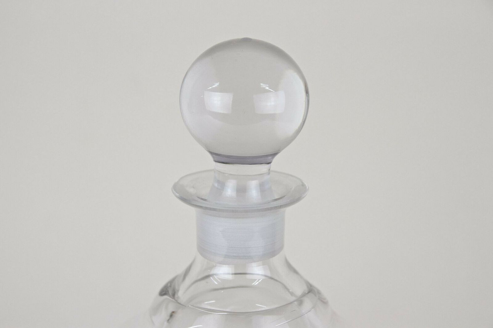 20th Century Art Nouveau Decanter/ Liquor Glass Bottle, Engraved, At Ca. 1915 photo vintage