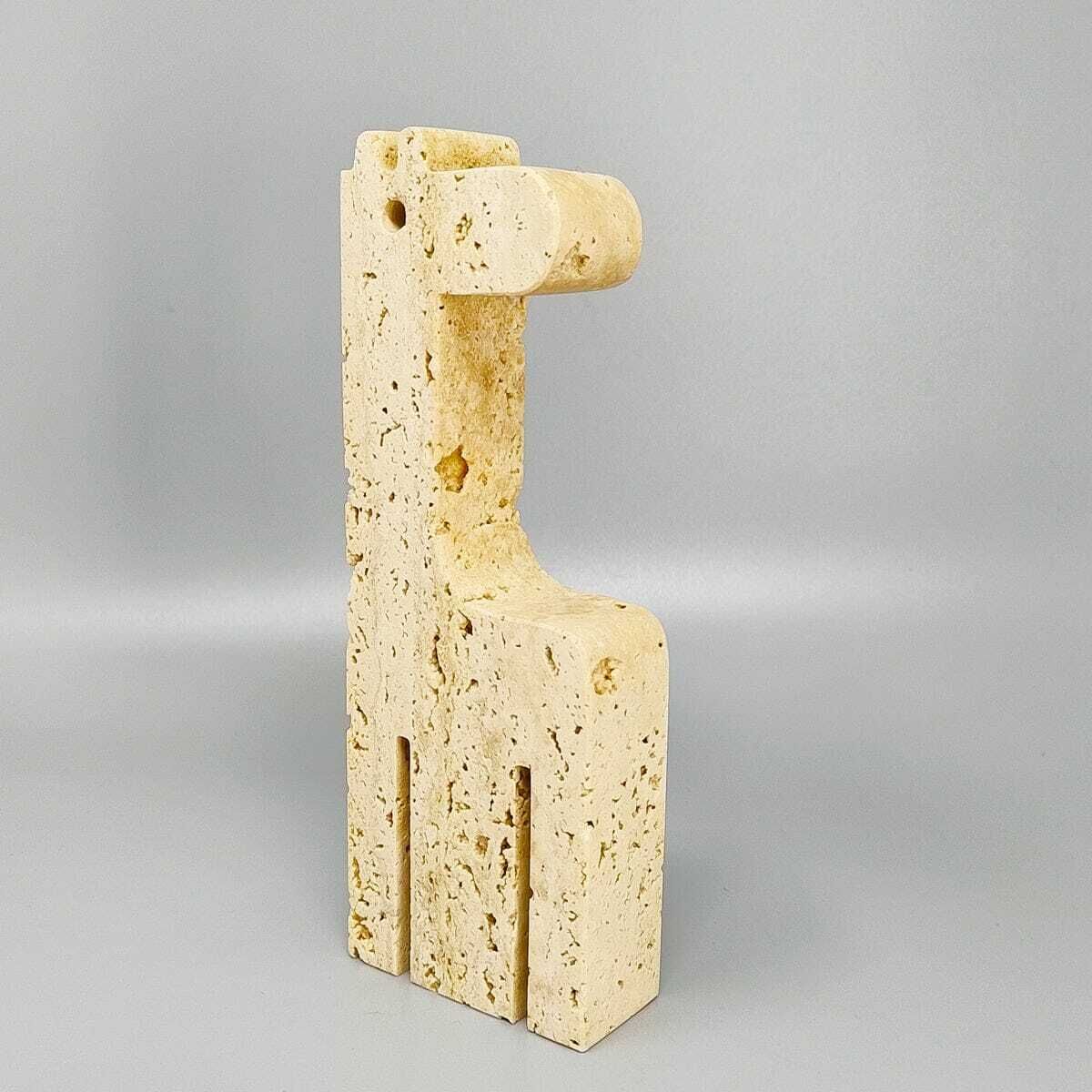 1970s Original Big Travertine Giraffe Sculpture By Enzo Mari For F.Lli Mannelli photo Art