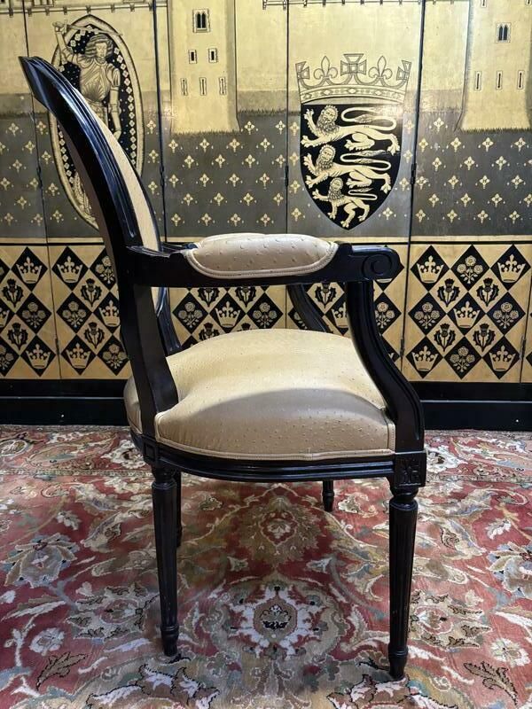 Paire De Fauteuils De Style Louis  XVI photo vintage