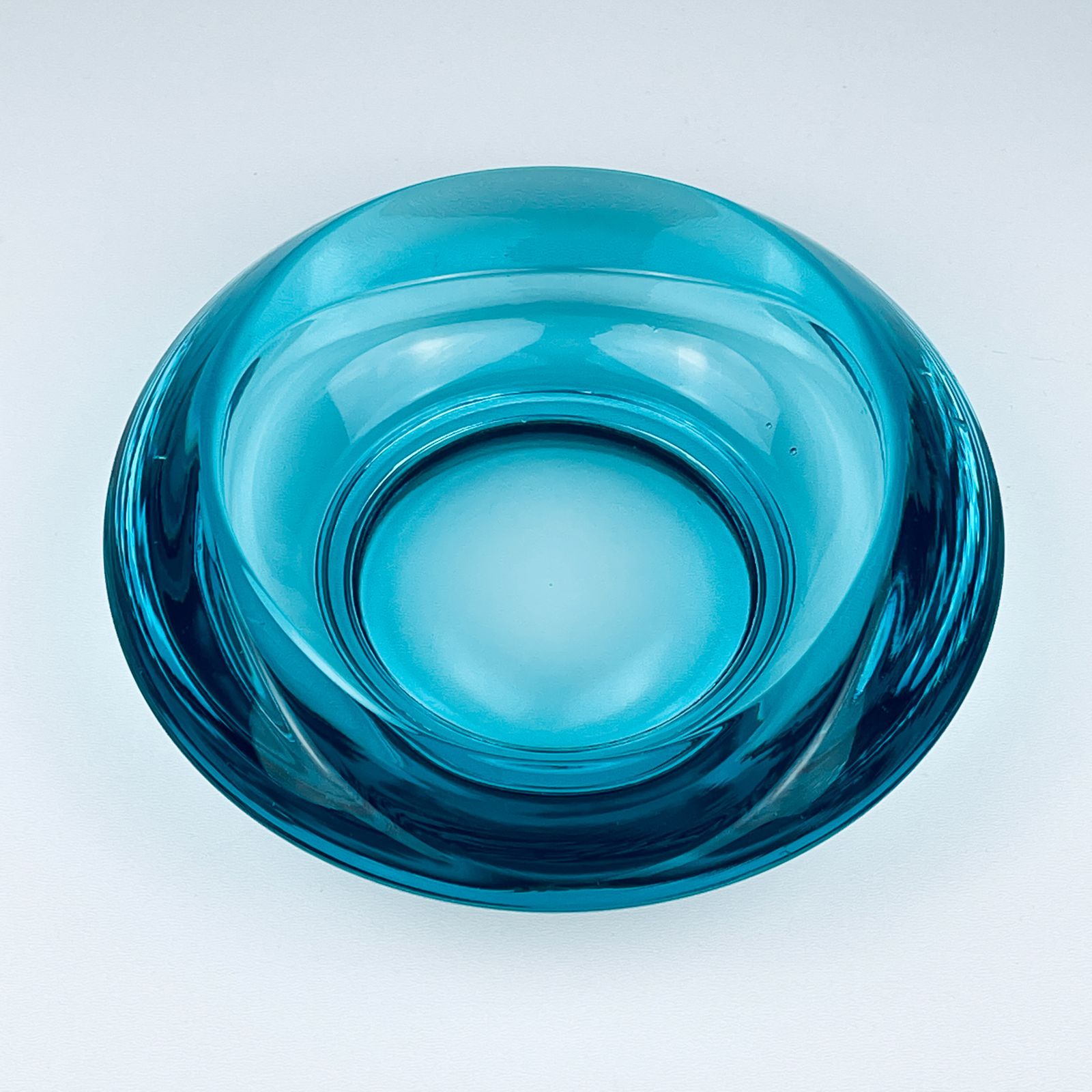 Bohemian Glass Ashtray By Rudolf Jurnikl For Union Sklo, Rozice, Czech, 1962 photo 95.0