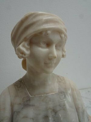 Early 20th Century Italian Marble Bust Of A Child photo 723.0