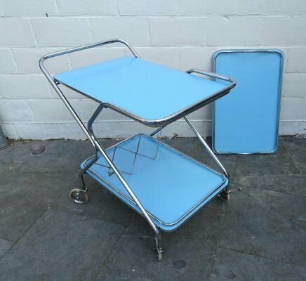 Trolley Bar Cart With Removeable Serving Tray From Torck, Belgium, 1960s photo vinterior
