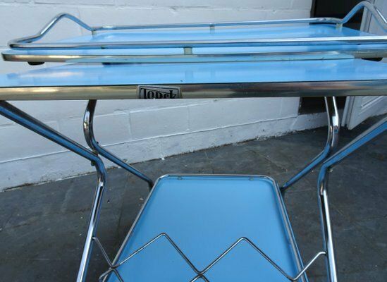 Trolley Bar Cart With Removeable Serving Tray From Torck, Belgium, 1960s photo vintage