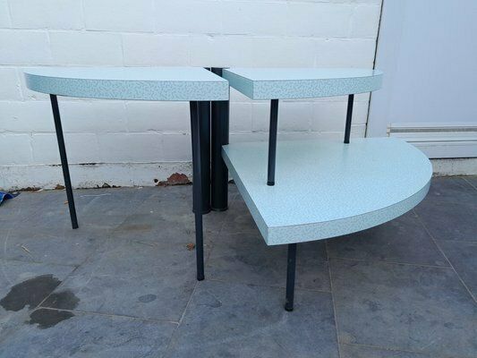 Side Tables In Bacterio Laminate In The Style Of Ettore Sottssas, 1980s, Set Of 2 photo vinterior