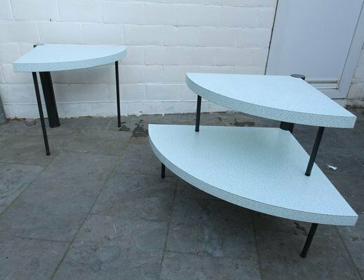 Side Tables In Bacterio Laminate In The Style Of Ettore Sottssas, 1980s, Set Of 2 photo buy