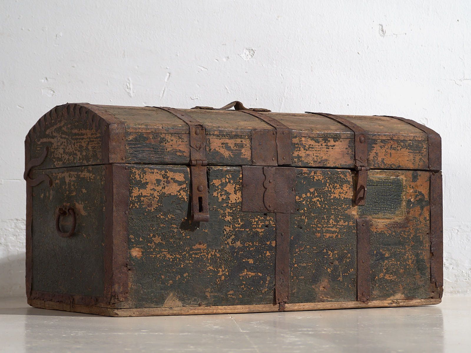 Antique Green Patina Antique Chest (C.1900) #32 photo furniture