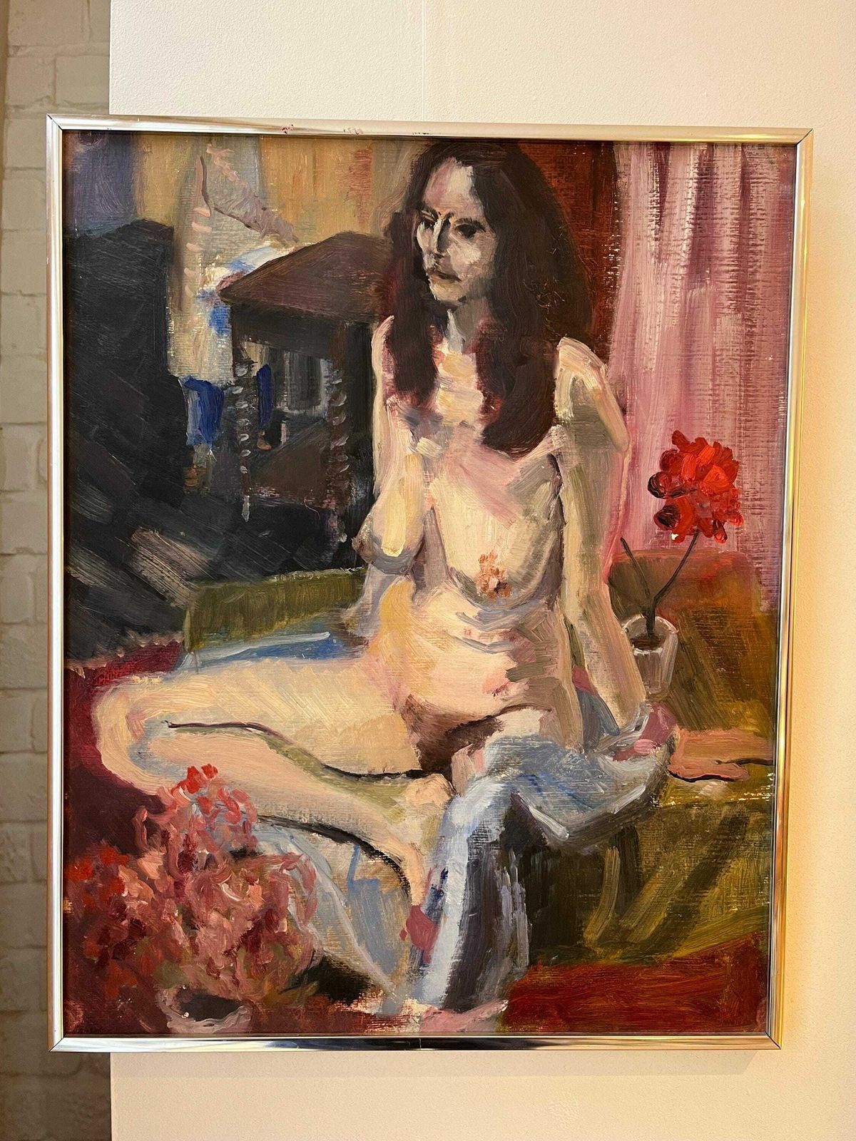 Jack Gray Framed Figure Oil Painting