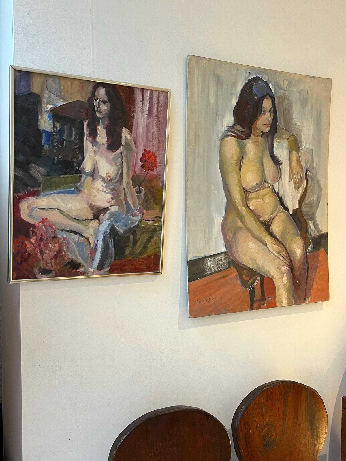 Jack Gray Framed Figure Oil Painting photo 175.0