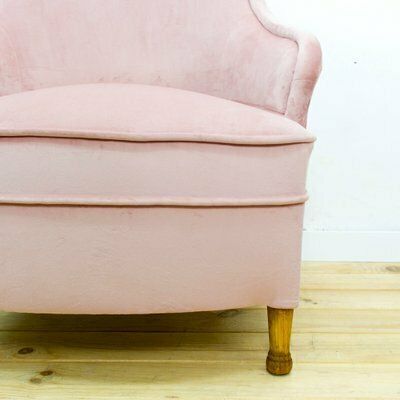 Furniture Mid Century Fabric And Wood Armchair, 1950s photo