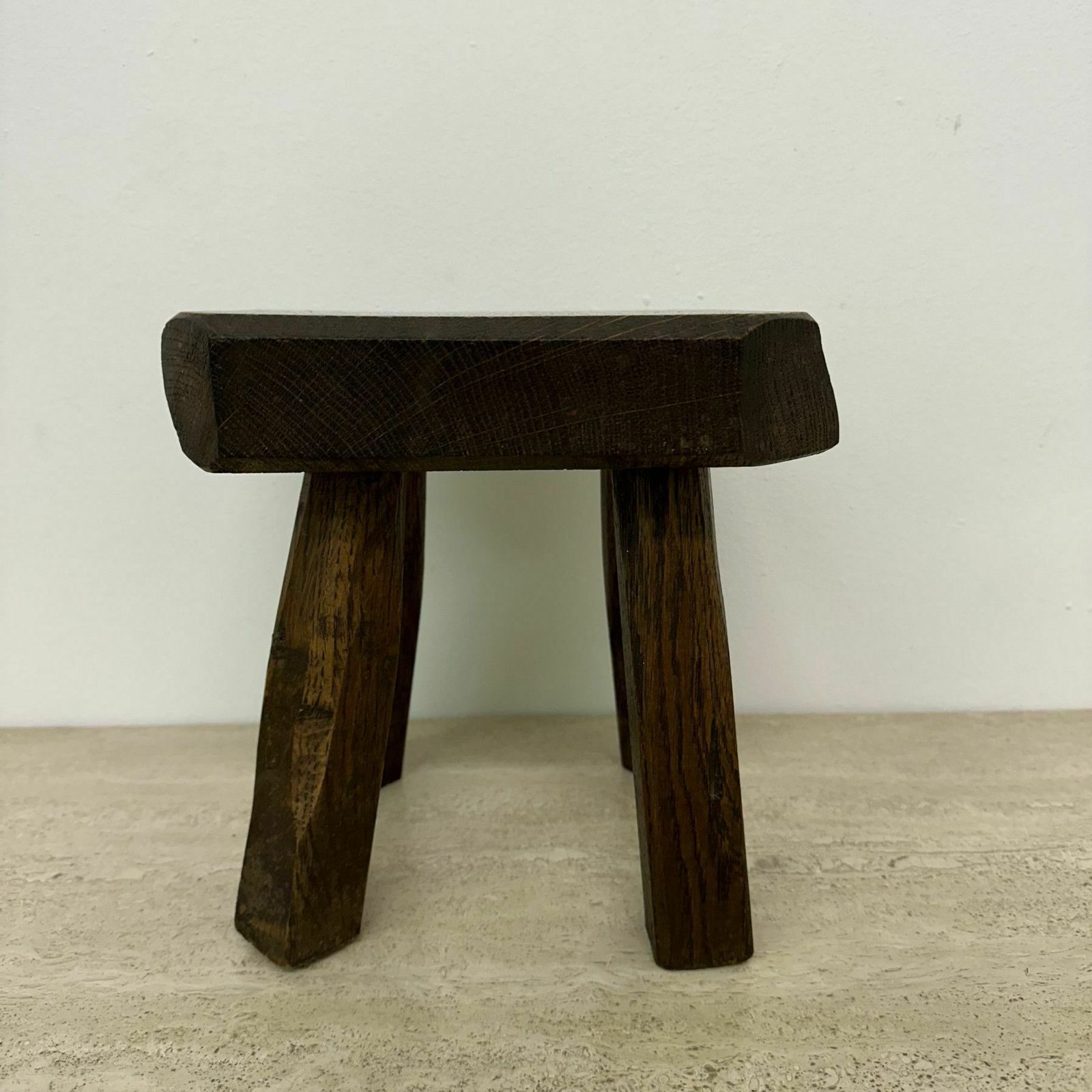 Brutalistisch Bijzettafeltje Van Massief Eiken, Jaren 1970 photo for sale