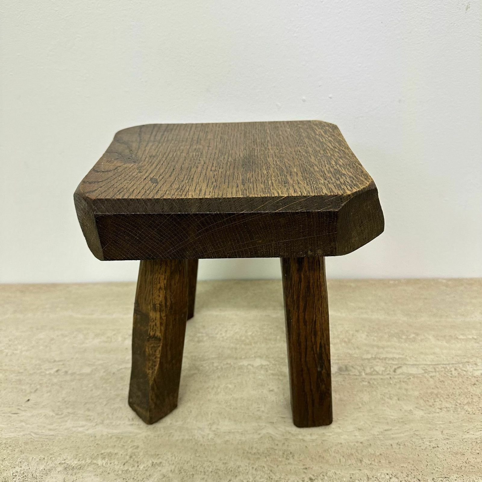 Brutalistisch Bijzettafeltje Van Massief Eiken, Jaren 1970 photo 334.0