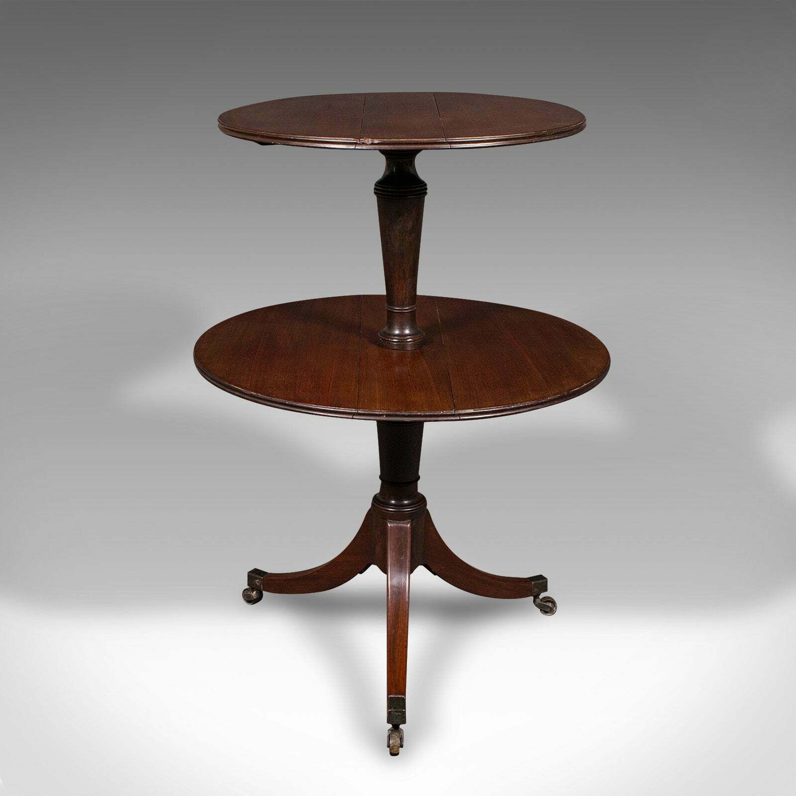Antique Folding Dumb Waiter, English, Two Tier Serving Stand, Georgian, C.1800 photo for sale