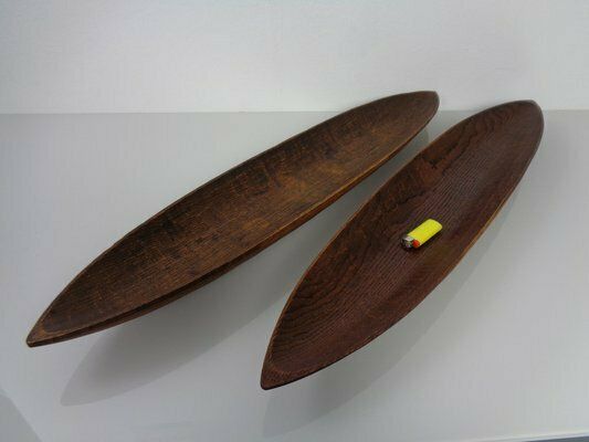 Large Italian Wooden Bowls By Fulgenzi, 1960s, Set Of 2 photo for sale