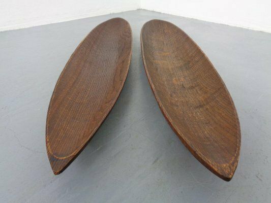 photo furniture Large Italian Wooden Bowls By Fulgenzi, 1960s, Set Of 2