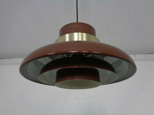 Lamella Ceiling Lamp By Carl Thore For Granhaga Metallindustri, Sweden, 1960s photo Lighting