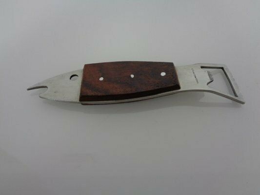Fish Shaped Bottle Opener In Rosewood And Stainless Steel By Carl Auböck, 1960s photo Home Decor