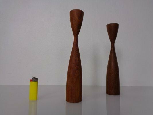 Danish Filigree Teak Candleholders, 1960s, Set Of 2 photo furniture