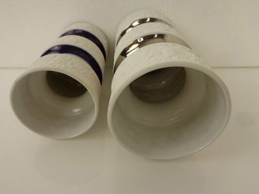 Home Decor Space Age Op Art Vases From Royal Kpm, 1960s, Set Of 2 photo
