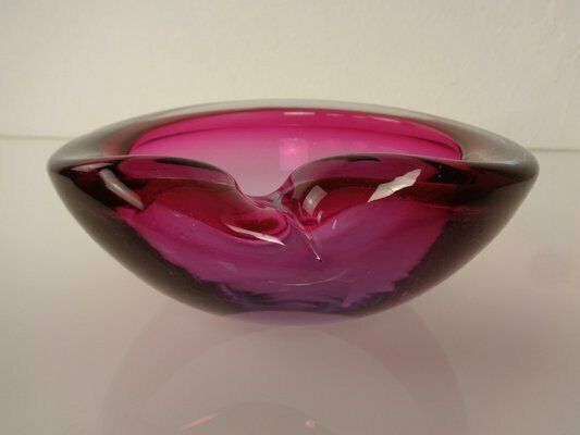 Sommerso Murano Glass Ashtray, Italy, 1960s photo buy