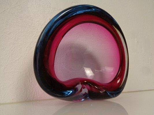 166.0 Sommerso Murano Glass Ashtray, Italy, 1960s photo