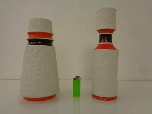 Space Age Op Art Vases From Royal Kpm, 1960s, Set Of 2 photo furniture