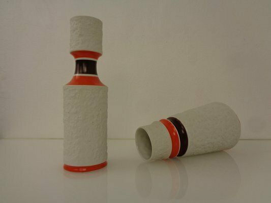 photo for sale Space Age Op Art Vases From Royal Kpm, 1960s, Set Of 2