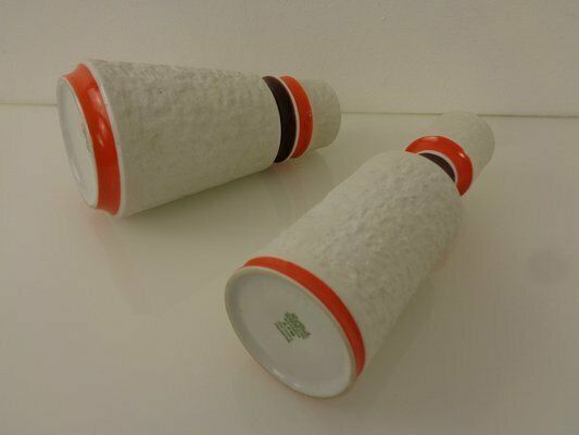 149.0 Space Age Op Art Vases From Royal Kpm, 1960s, Set Of 2 photo