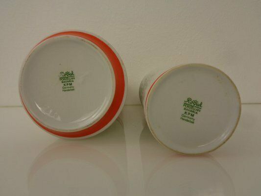 photo vinterior Space Age Op Art Vases From Royal Kpm, 1960s, Set Of 2