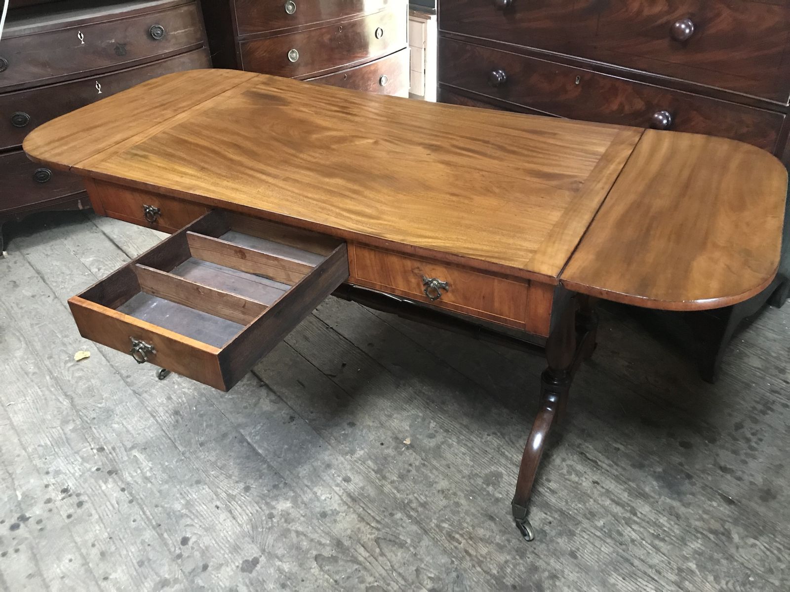 Large Georgian Mahogany Table From A Very Exclusive Country House / Hotel . photo furniture