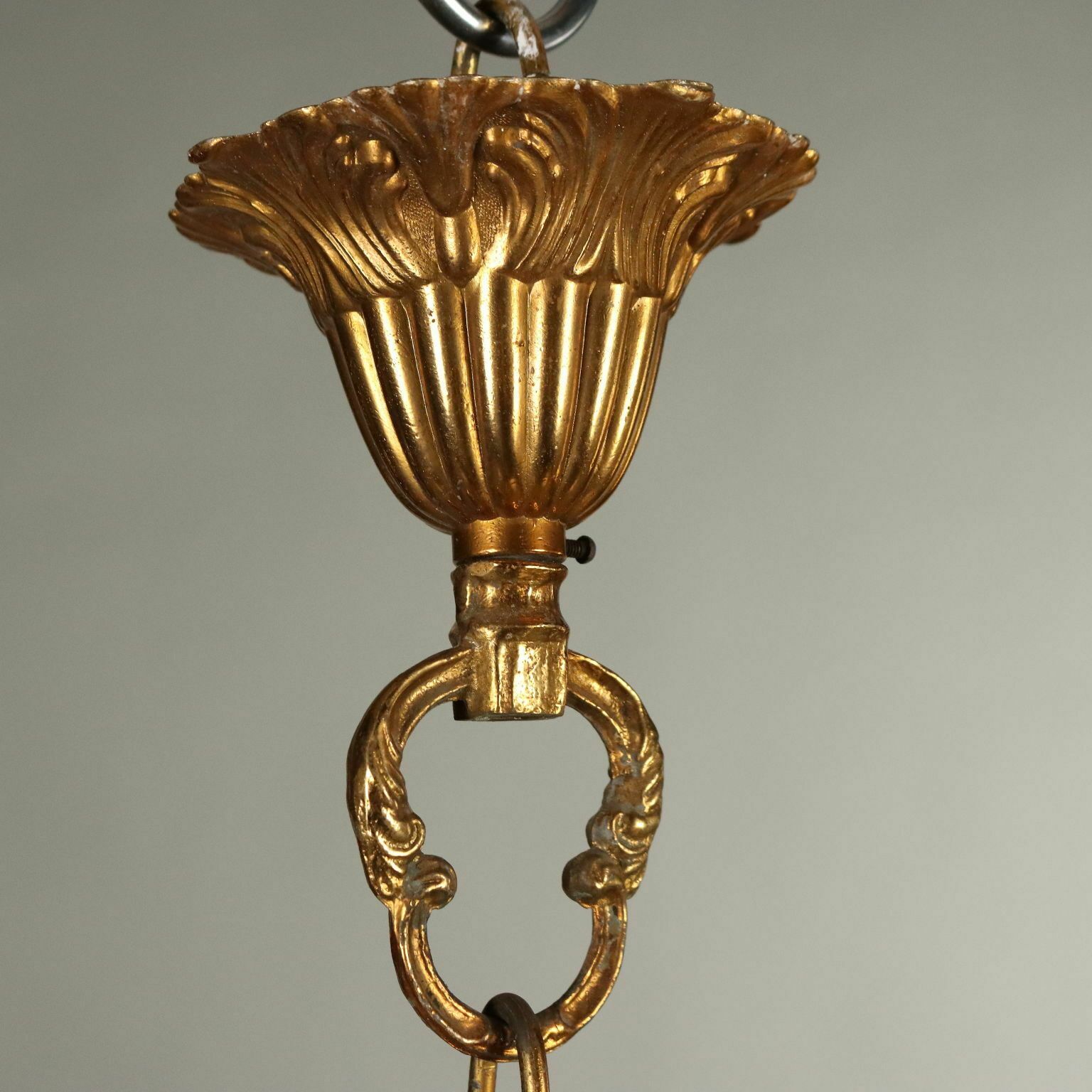 photo furniture Antique Chandelier Rococo Style Gilded Bronze XX Century