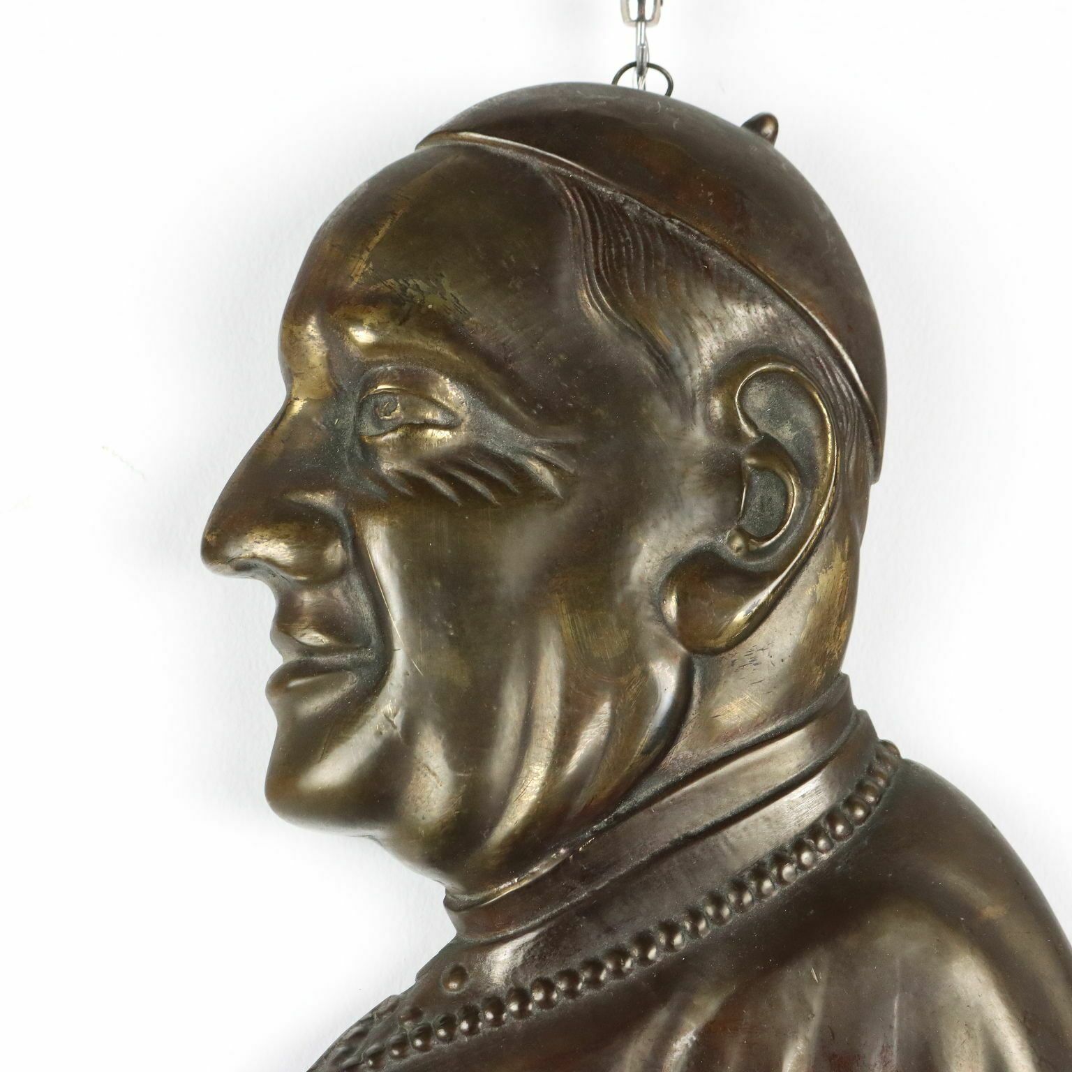 Modern Sculpture Pope John Xxiii Bronze Italy 1960s 1970s photo for sale