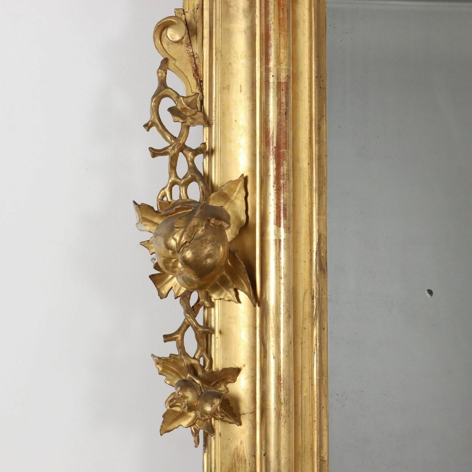 Antique Mirror Umbertino Swiss Pine Italy XIX Century photo buy