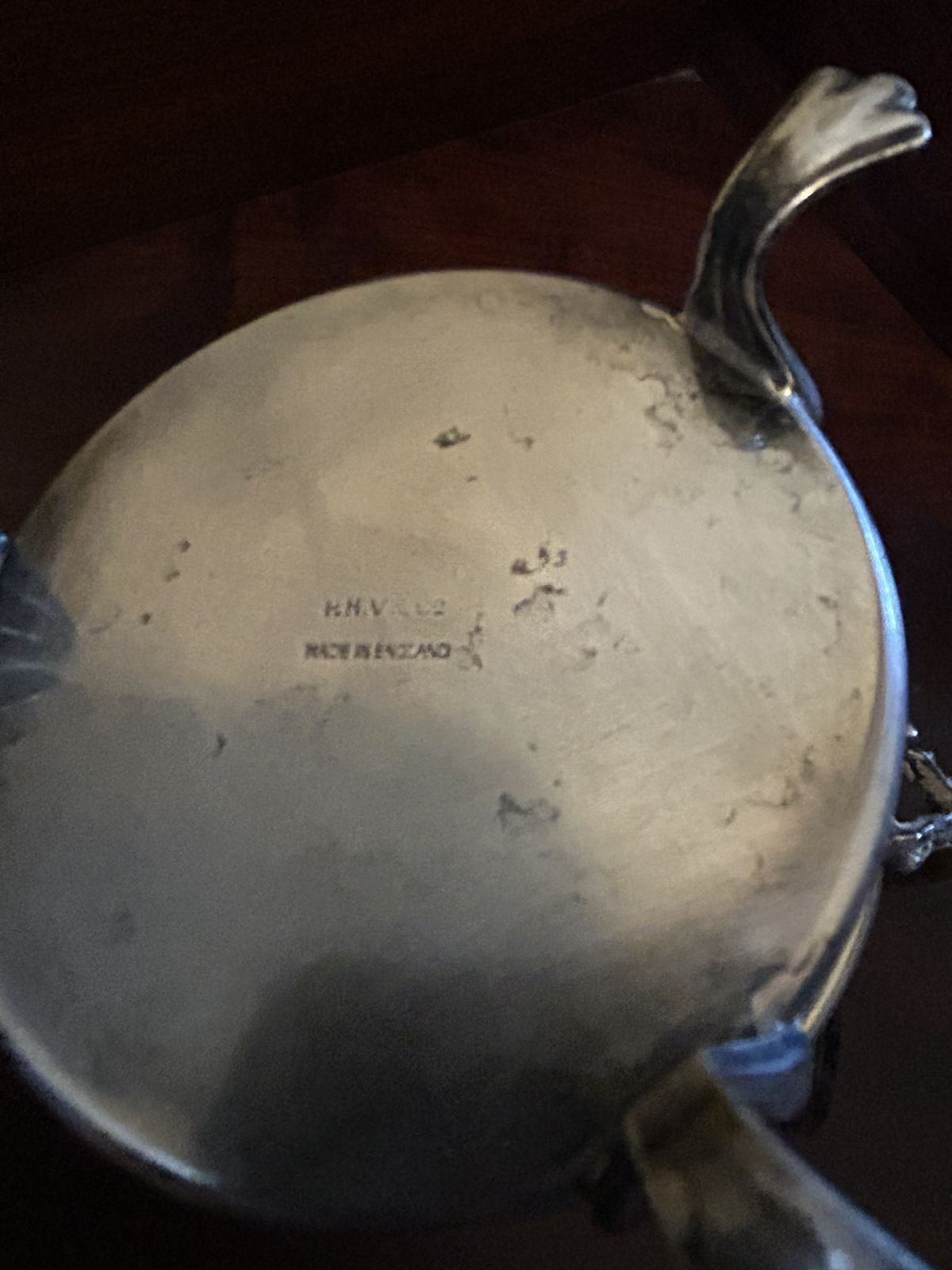 1950s P.H. Vogel And Co Silver Plated Brandy Warmer And Glass Stand photo for sale