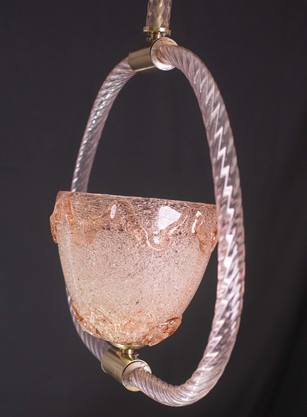 Extraordinary Pink Murano Glass Chandelier By Barovier & Toso, 1940s photo 2380.0