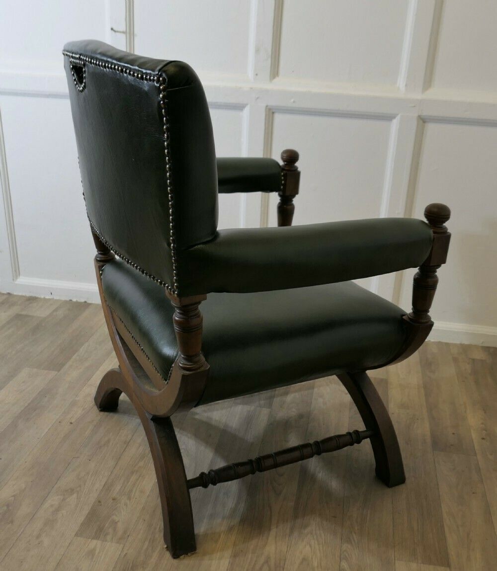 A Handsome Piece, 19th Century X Framed Desk Chair photo 900.0