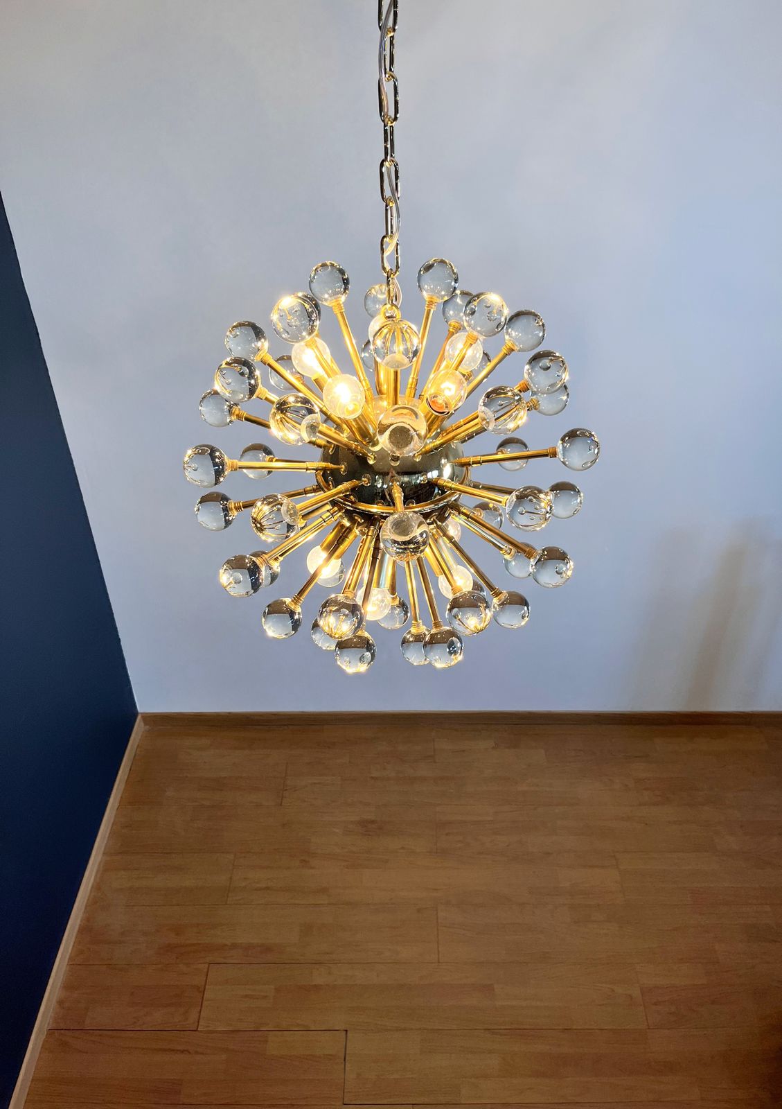 Spectacular Murano Clear Glass Sputnik Chandelier   51 Glasses photo Lighting