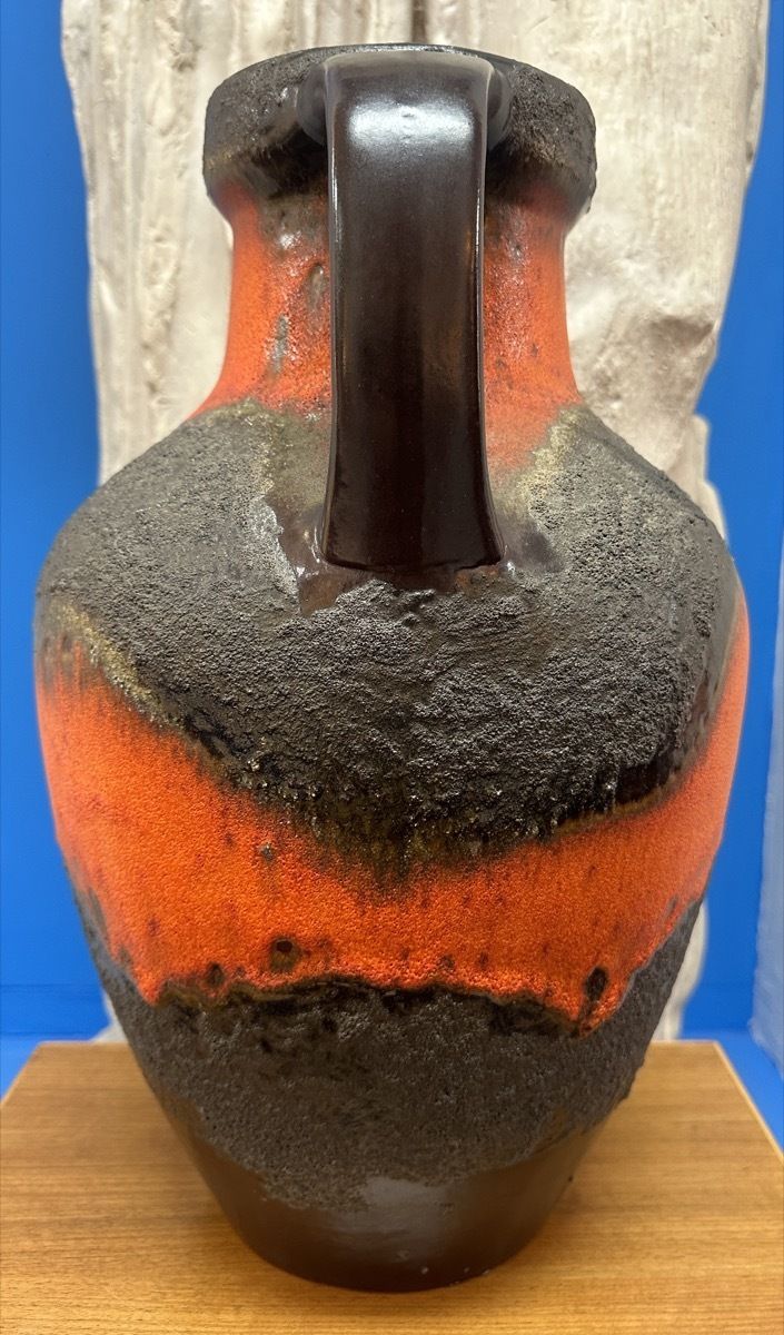 photo vinterior Large 1970s German Carstens Tönnieshof Fat Lava Jug Vase Model No: 7315 45