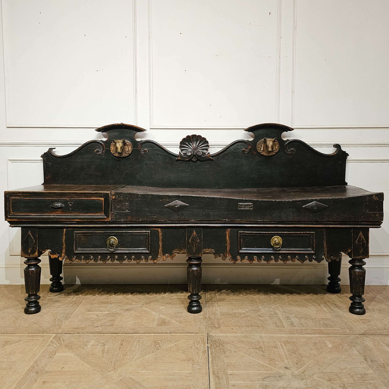 19th Century French Butchers Block By Trussant & Cie