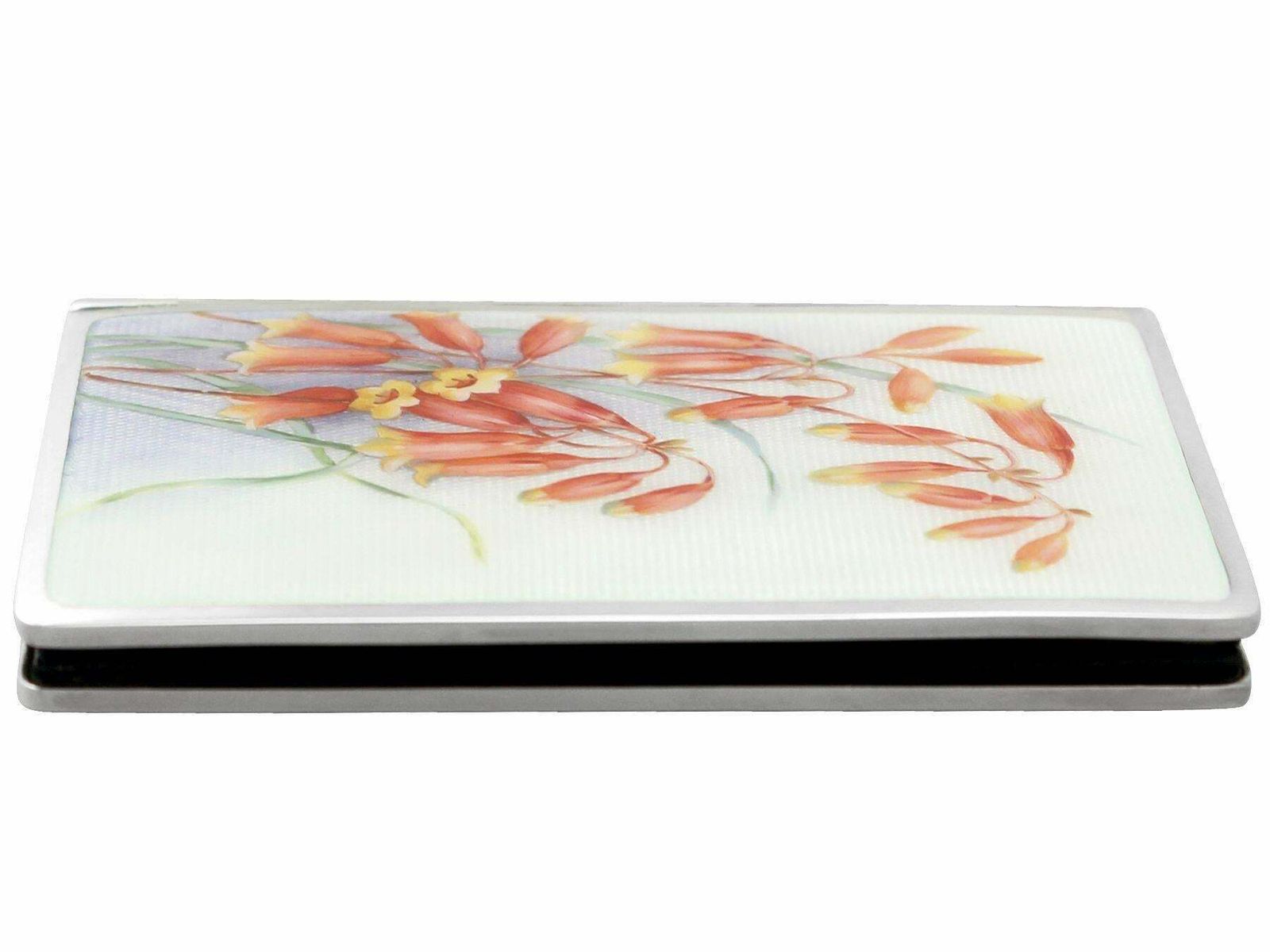 1940s German Silver And Enamel Card Case photo vinterior