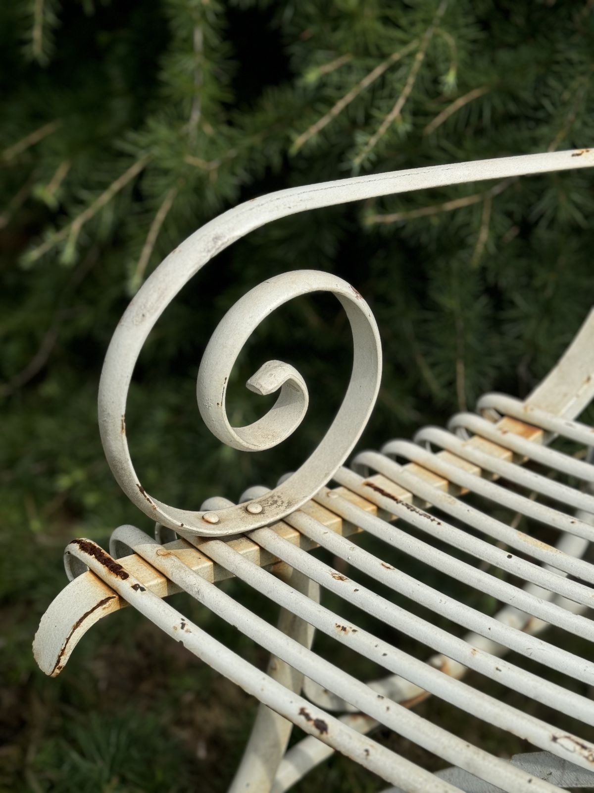 Antique French Arras Tree Bench photo furniture