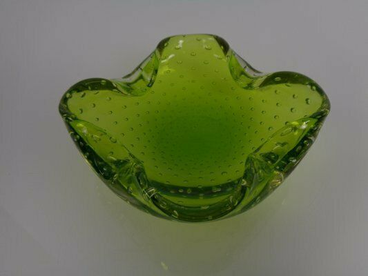 Green Sommerso Murano Glass Ashtray, Italy, 1960s photo for sale