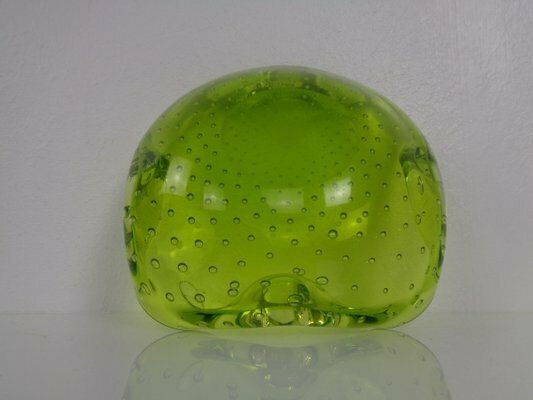 photo vintage Green Sommerso Murano Glass Ashtray, Italy, 1960s