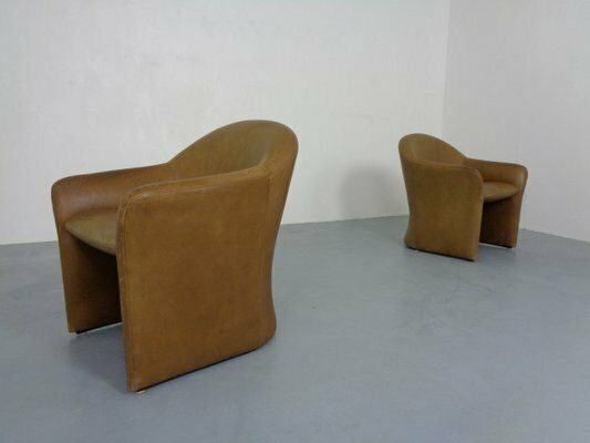 Mid Century German Leather Cocktail Chairs From Walter Knoll, 1960s, Set Of 2 photo for sale