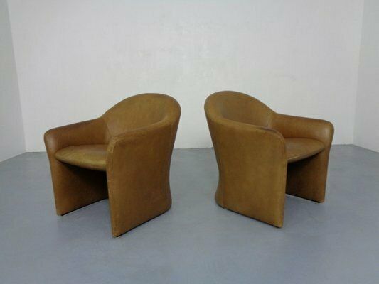 Mid Century German Leather Cocktail Chairs From Walter Knoll, 1960s, Set Of 2 photo vinterior