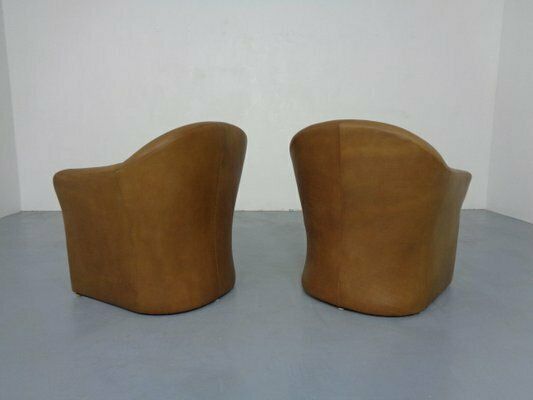 photo for sale Mid Century German Leather Cocktail Chairs From Walter Knoll, 1960s, Set Of 2