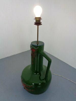 photo for sale Large 440 50 Pop Art Ceramic Floor Lamp From Scheurich, 1970s