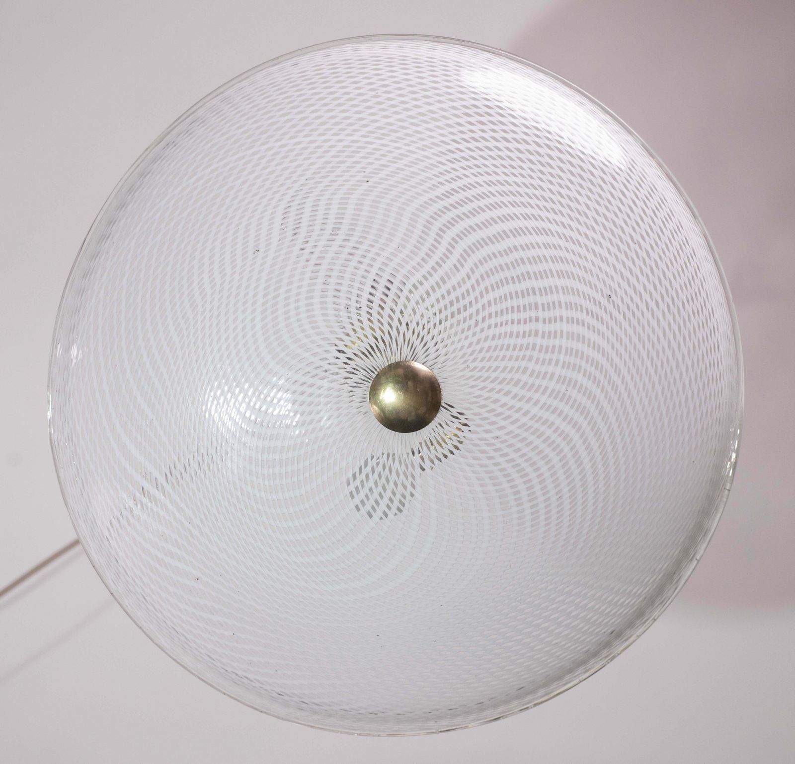 Fine Art Deco Reticello Murano Glass Disc Chandelier By Venini 1940s photo Lighting