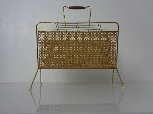 French Metal Magazine Rack, 1960s
