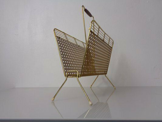 French Metal Magazine Rack, 1960s photo for sale