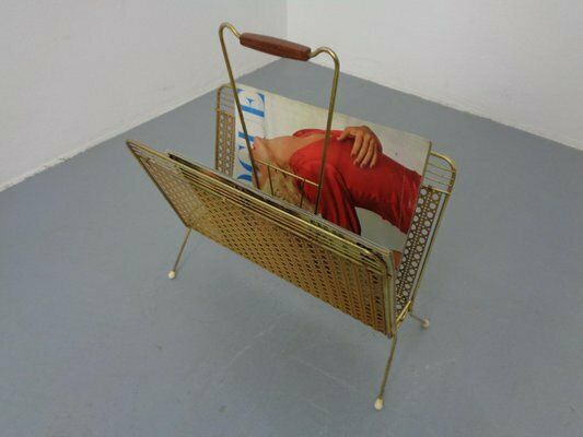 French Metal Magazine Rack, 1960s photo buy